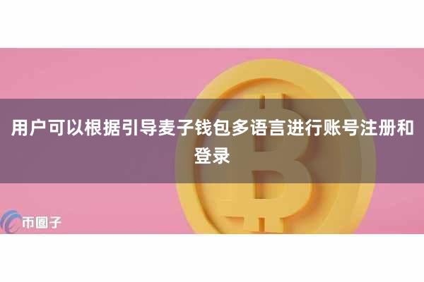 用户可以根据引导麦子钱包多语言进行账号注册和登录