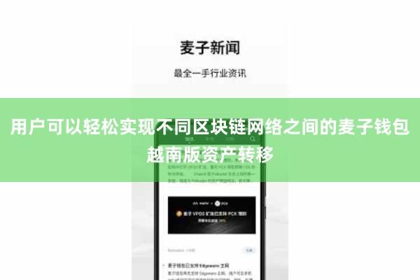 用户可以轻松实现不同区块链网络之间的麦子钱包越南版资产转移