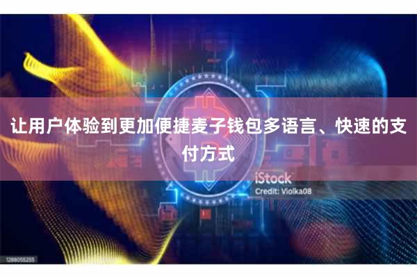 让用户体验到更加便捷麦子钱包多语言、快速的支付方式