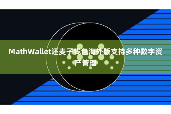 MathWallet还麦子钱包海外版支持多种数字资产管理